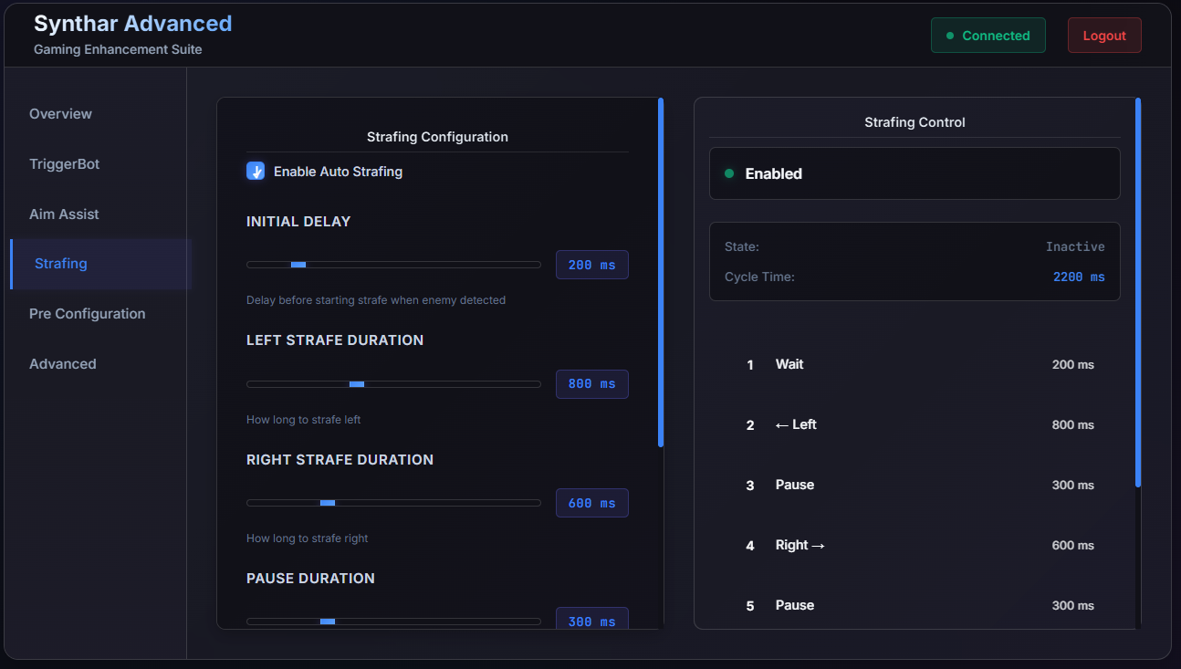 Strafing Controls