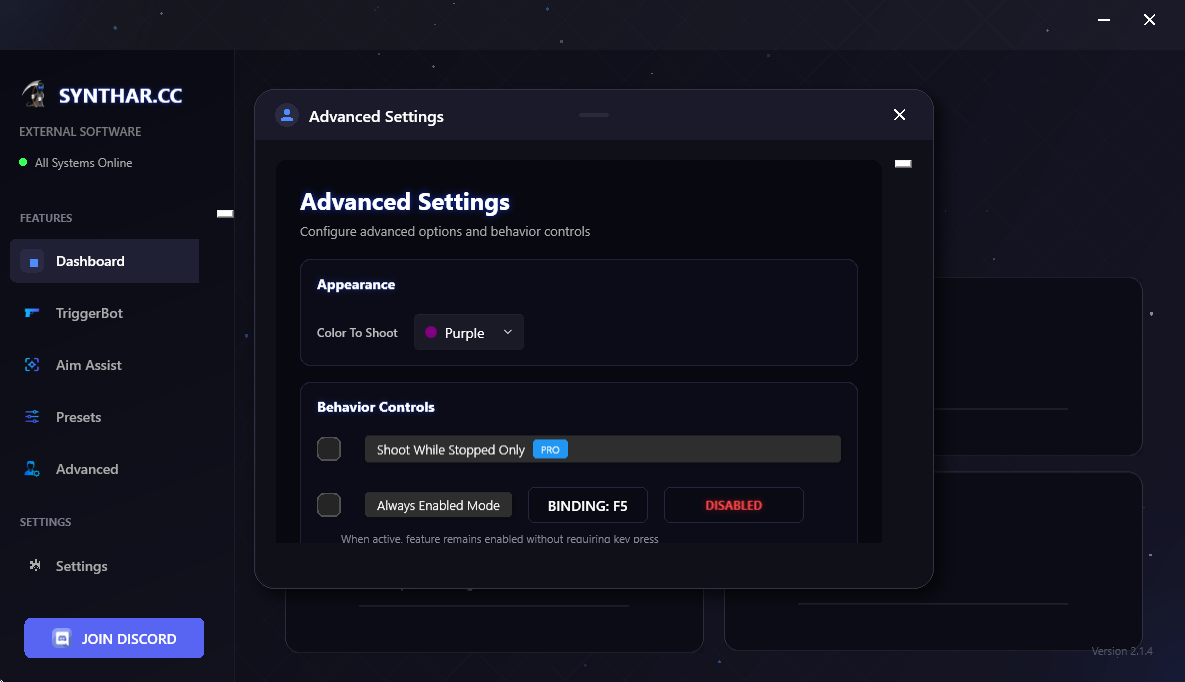 Advanced Settings
